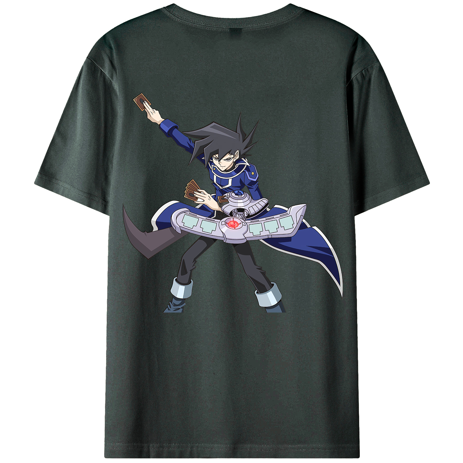 （画像用） 遊☆戯☆王 Yu-Gi-Oh! 綿100％ メンズ半袖Tシャツ（バックプリント） 通気性
